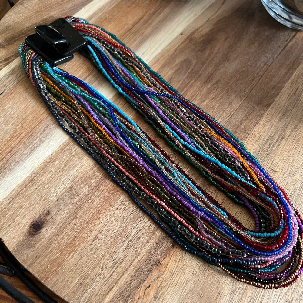 Beaded Chocker with Buckle style Clasp